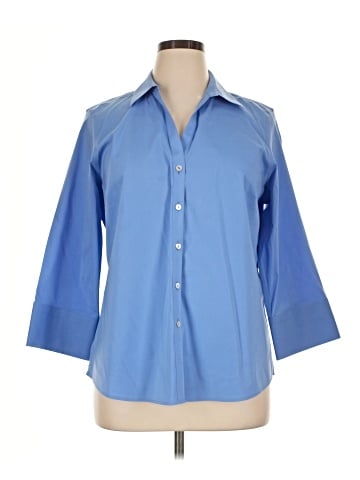 Foxcroft 3/4 Sleeve Button-Down Shirt (view 1)