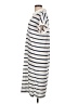 New In 100% Polyester Stripes Ivory Casual Dress Size L - photo 5