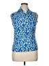 J. McLaughlin Blue Sleeveless Blouse Size XL - photo 1