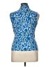 J. McLaughlin Blue Sleeveless Blouse Size XL - photo 2