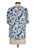 Monday Fun 100% Polyester Blue Short Sleeve Blouse Size XS - photo 2