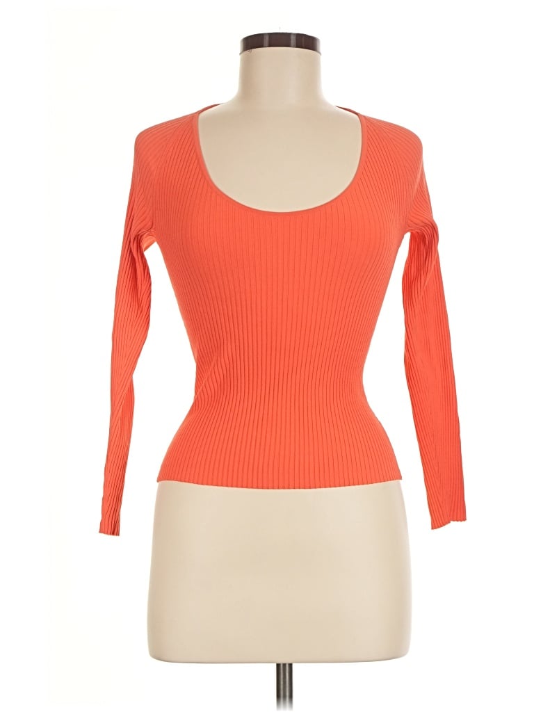 Pre-owned A.l.c 3/4 Sleeve T-shirt In Orange