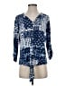 New Directions Blue 3/4 Sleeve Blouse Size S - photo 1
