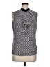 Tory Burch Black Blue Sleeveless Silk Top Size 8 - photo 1