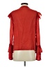 Beulah Style 100% Cupro Red Long Sleeve Blouse Size XS - photo 2