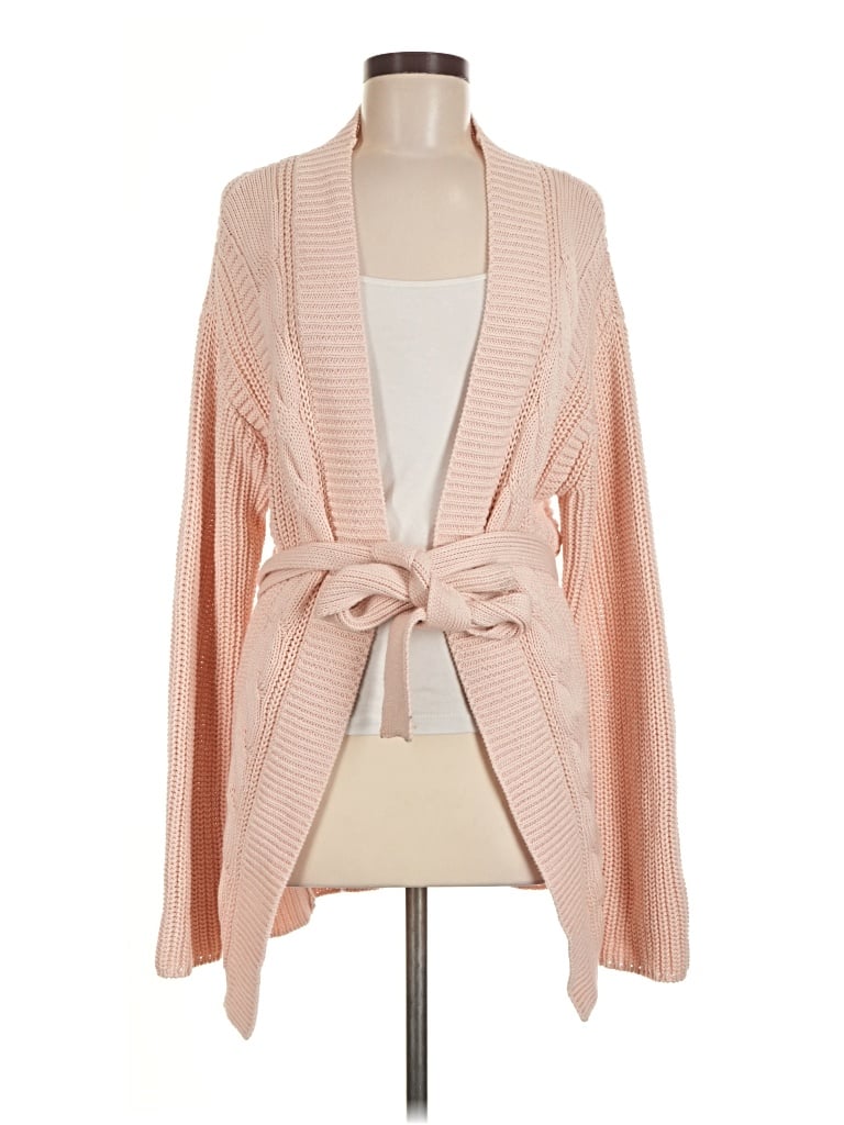 Pre-owned Nation Ltd Cardigan Sweater In Pink