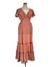 Max Studio Polka Dots Orange Casual Dress Size XL - photo 1