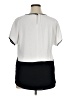 Contempo Color Block White Short Sleeve Top Size 1X - photo 2