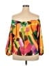 Assorted Brands 100% Polyester Yellow Orange 3/4 Sleeve Blouse Size XL - photo 2