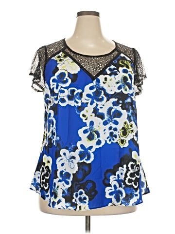 City Chic Short Sleeve Blouse (view 1)