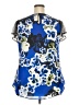 City Chic 100% Polyester Blue Short Sleeve Blouse Size 18 Plus (M) - photo 2