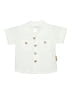 Lila & Jack Solid Ivory Short Sleeve Button-Down Shirt Size 12-18 mo - photo 1