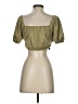 pretty garbage 100% Polyester Green Short Sleeve Blouse Size S - photo 2
