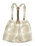 Toffy House 100% Cotton Plaid Tan Overall Shorts Size 12-18 mo - photo 2