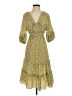 Max Studio Print Yellow Casual Dress Size XS - photo 1