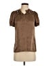 Sandro Solid Brown Short Sleeve Blouse Size S (estimated) - photo 1