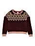 Zunie Chevron-herringbone Burgundy Pullover Sweater Size 10 - 12 - photo 1