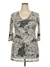 J Valdi Paisley Gray 3/4 Sleeve Top Size 4X (estimated) - photo 1