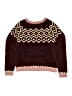 Zunie Chevron-herringbone Burgundy Pullover Sweater Size 10 - 12 - photo 2