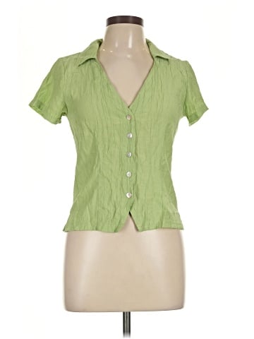 Madewell Notched V-Neck Button-Up Top (view 1)