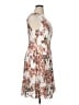 Connected Apparel Print Ivory Cocktail Dress Size 14 - photo 4