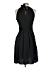 Ann Taylor LOFT 100% Polyester Solid Black Cocktail Dress Size 2 - photo 2