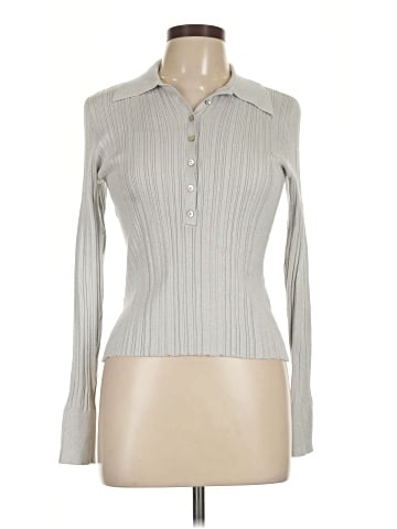 Madewell Madewell x Aimee Song Shimmer Polo Sweater (view 1)