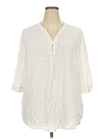 Woman Within 3/4 Sleeve Blouse (view 1)