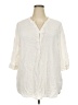 Woman Within Ivory 3/4 Sleeve Blouse Size 26 (2X) - photo 1