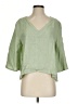 bryn WALKER 100% Linen Green 3/4 Sleeve Blouse Size XXS - photo 1