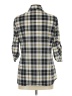Eden & Olivia 100% Polyester Plaid Black 3/4 Sleeve Blouse Size L - photo 2