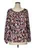 Ellen Tracy 100% Polyester Red Long Sleeve Blouse Size XL - photo 1