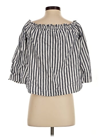 Madewell Shimmer Stripe Off-the-Shoulder Top (view 2)