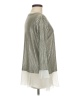 Kim & Cami Metallic Silver Long Sleeve Blouse Size M - photo 4