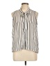 Lily White 100% Polyester Stripes Silver Sleeveless Blouse Size L - photo 1