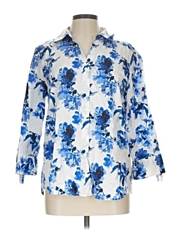 Jones New York 3/4 Sleeve Button-Down Shirt (view 1)