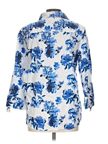 Jones New York 3/4 Sleeve Button-Down Shirt (view 2)