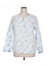 L.L.Bean 100% Linen Blue 3/4 Sleeve Blouse Size XL - photo 1