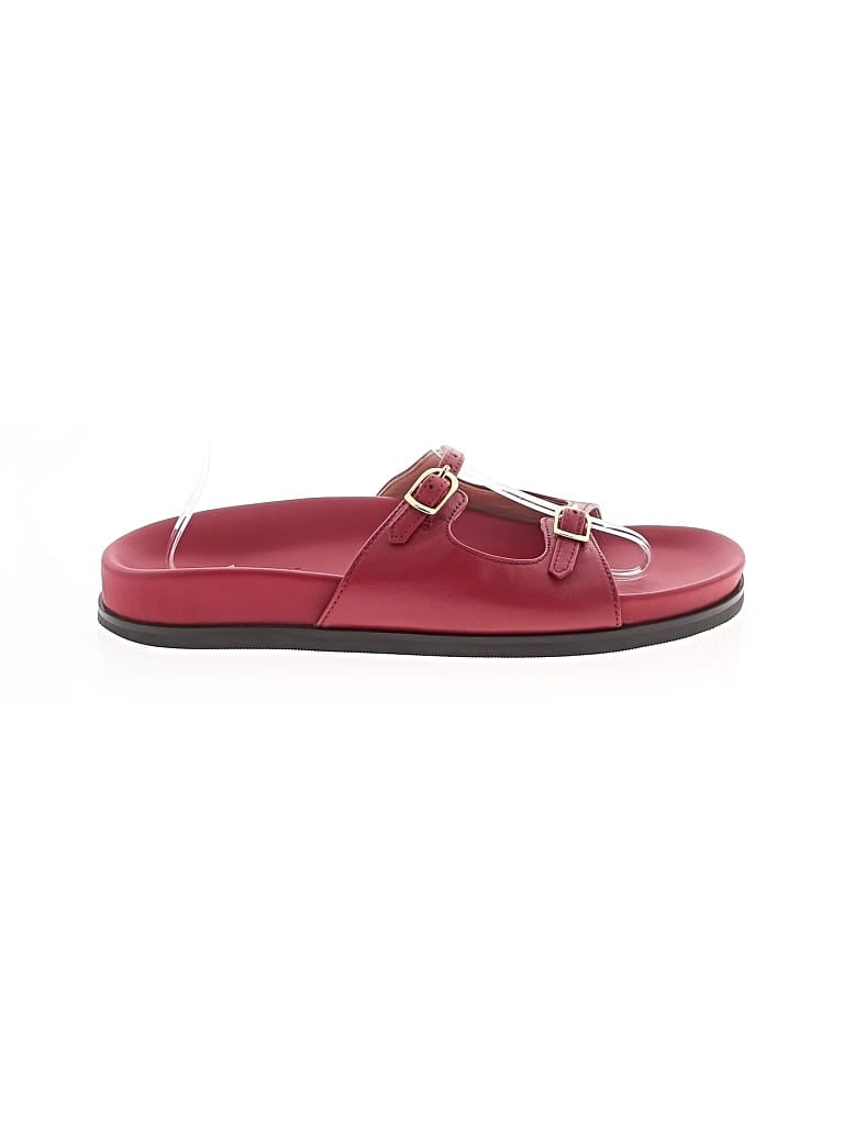 Pre-owned Jcrew Sandals In Burgundy