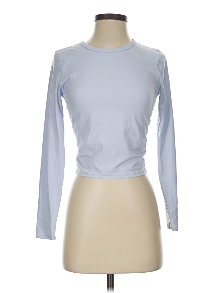 Pre-owned Lululemon Athletica Long Sleeve T-shirt In Silver