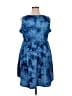 Olrik Tie-dye Blue Casual Dress Size 2X - photo 2