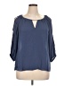 A. Byer 100% Polyester Blue 3/4 Sleeve Blouse Size XL - photo 1
