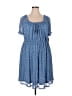 Just Found Paisley Blue Casual Dress Size 2X - photo 1