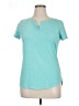 Soho 100% Cotton Teal Short Sleeve Henley Size XL - photo 1