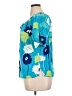 Escapada 100% Rayon Blue Short Sleeve Blouse Size XL - photo 5