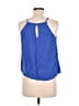 Eyeshadow Blue Sleeveless Blouse Size M - photo 2