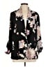 Chico's 100% Polyester Floral Black Blazer Size M - photo 1