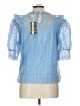 Ultra Pink 100% Polyester Blue Short Sleeve Blouse Size L - photo 2