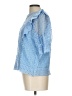 Ultra Pink 100% Polyester Blue Short Sleeve Blouse Size L - photo 5