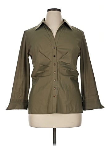 Lafayette 148 New York 3/4 Sleeve Button-Down Shirt (view 1)